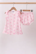 Pink Bow Bloomer Set
