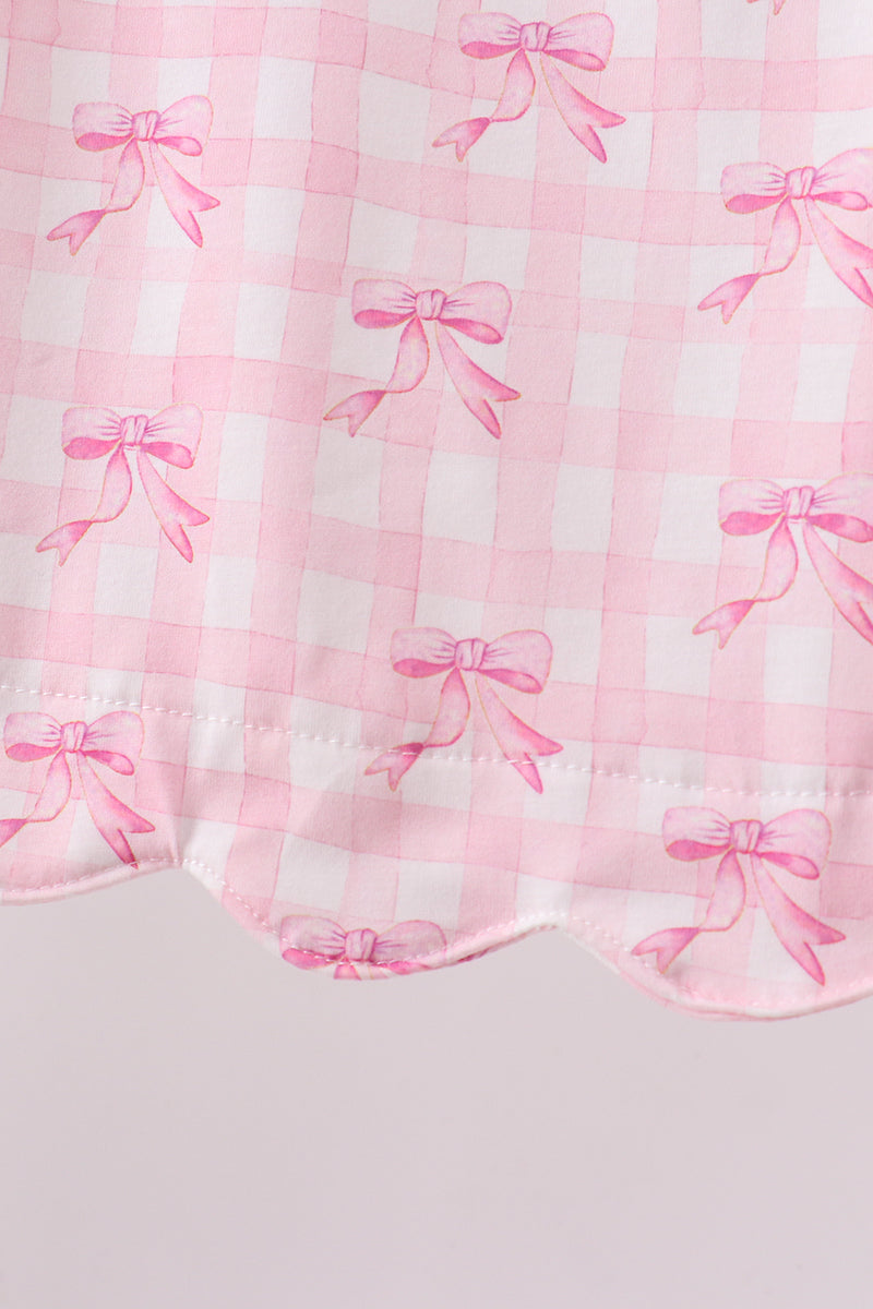 Pink Bow Bloomer Set