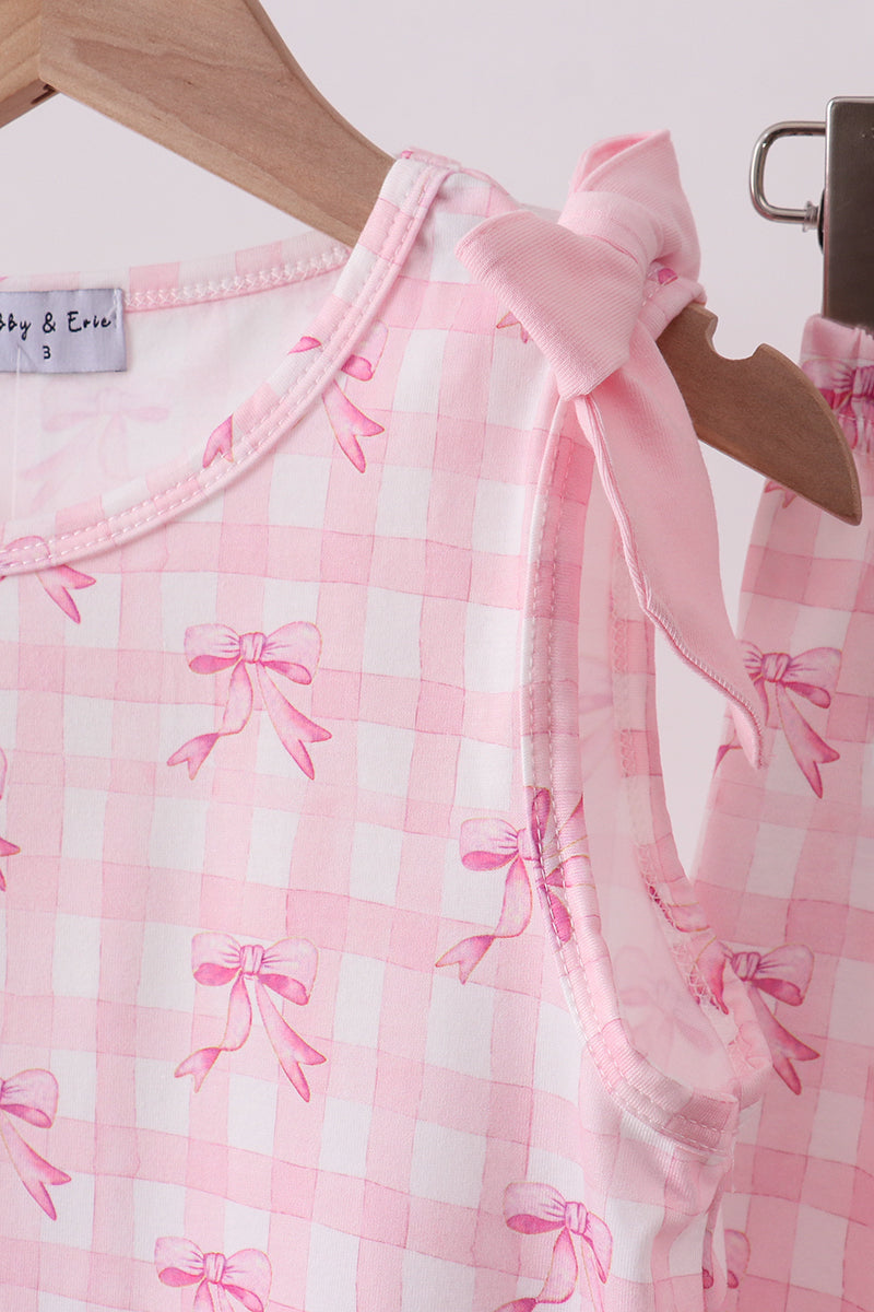 Pink Bow Bloomer Set