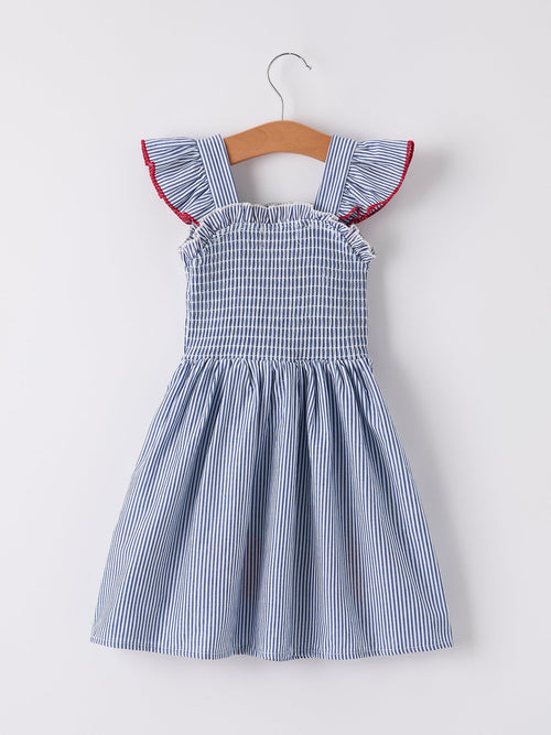Back to School Apple Applique Girls Dress