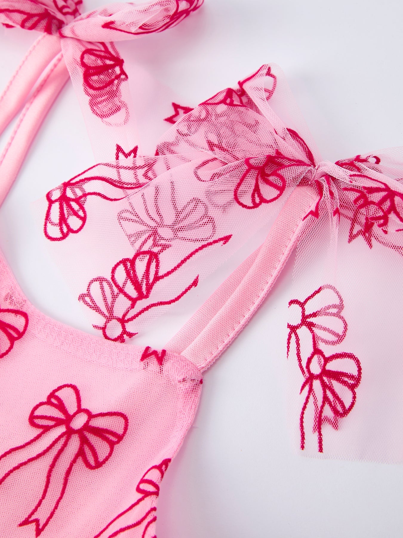 Spring and Summer Pink Tulle Bow Party Dress for Girls