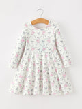 Ballet Bow Girls Long Sleeve Twirl Dress