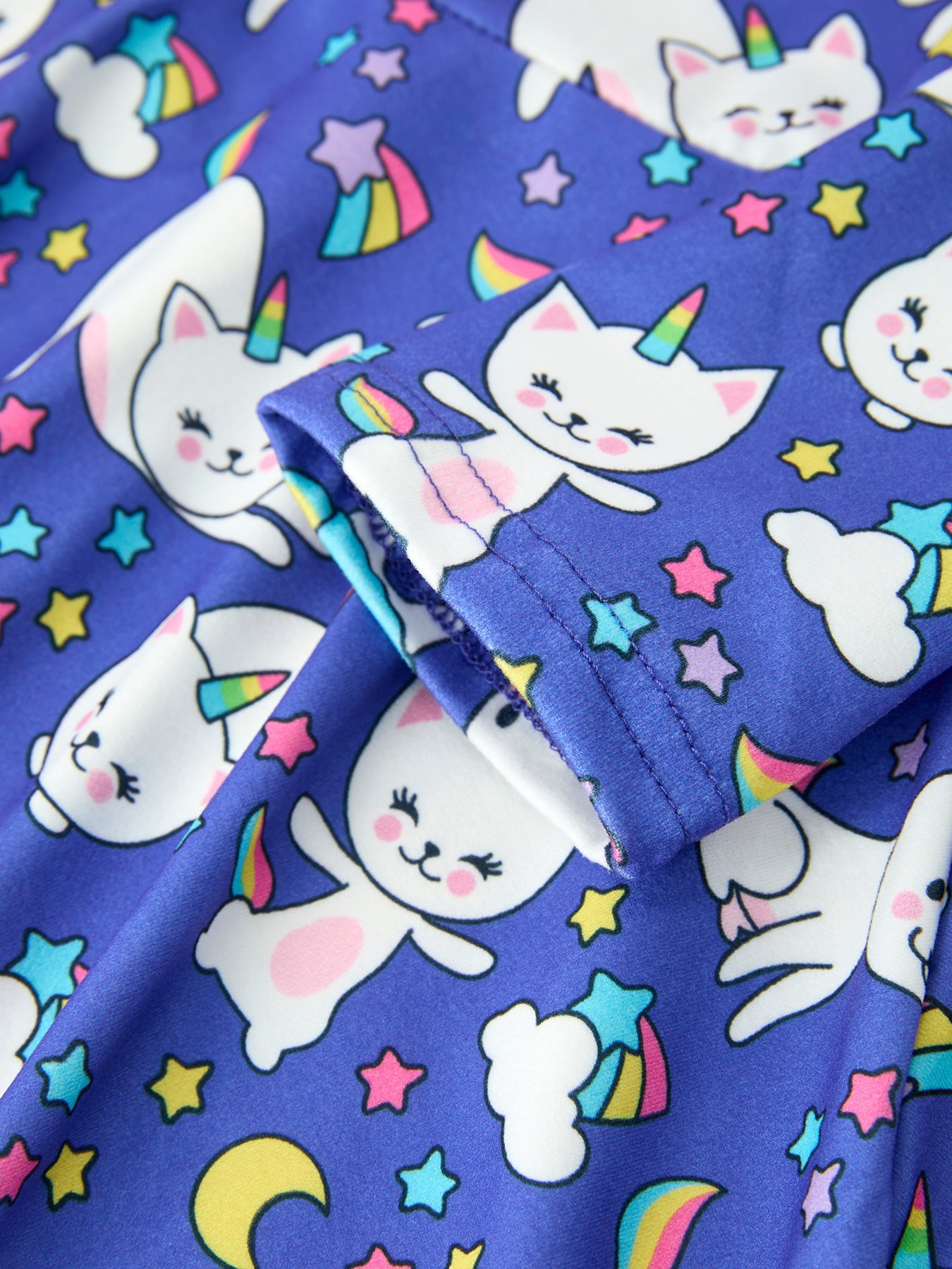 Halloween Ghost Cat Print Girls Long Sleeve Twirl Dress