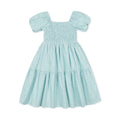 Smocked Puff Sleeve Dress