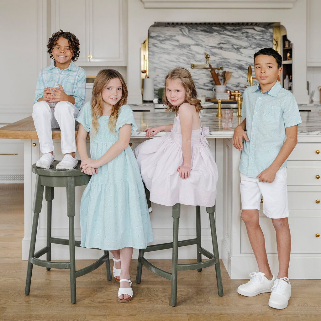 Smocked Puff Sleeve Dress