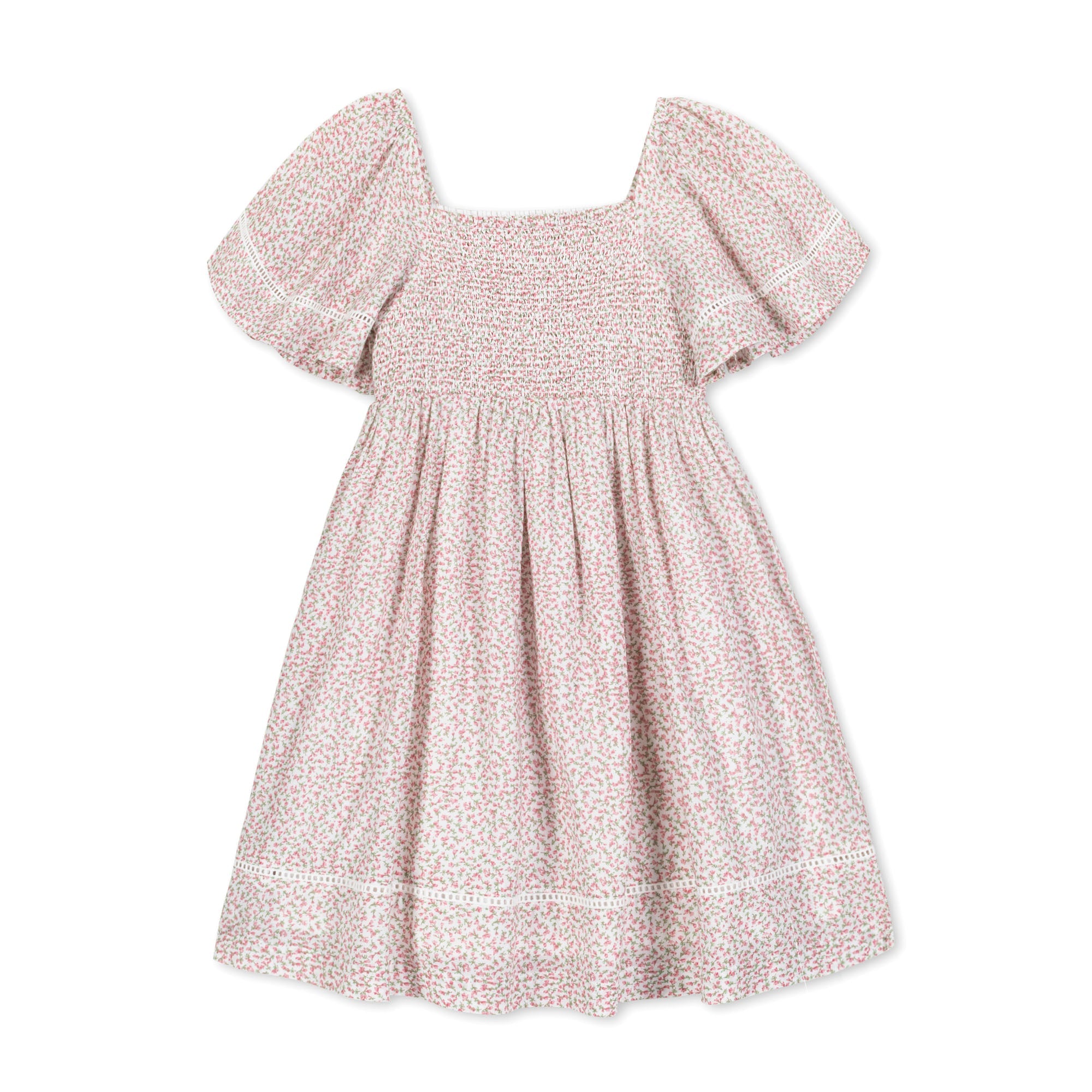 Organic Smocked Bell Sleeve Dress – Elle & Emmi