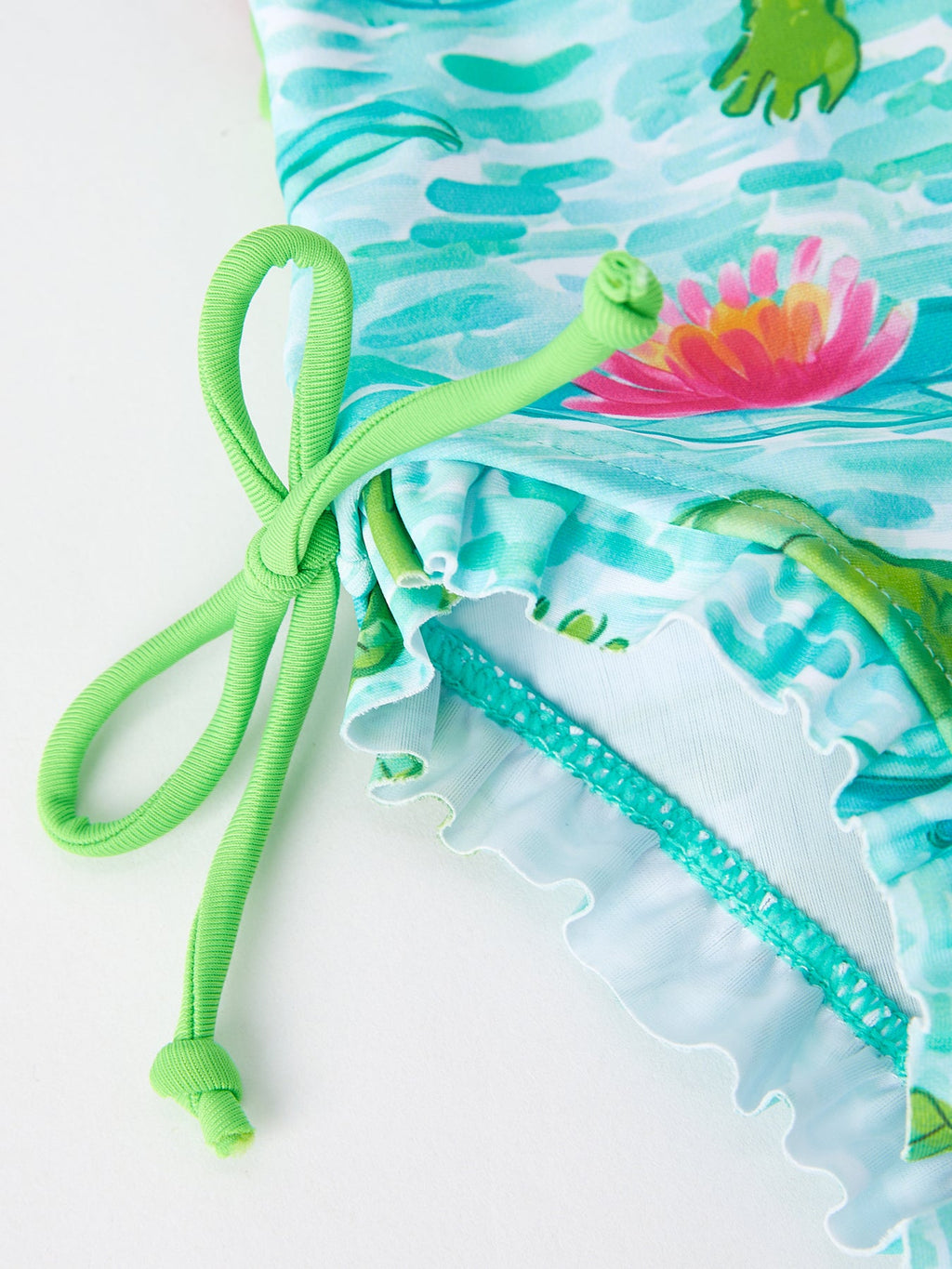 Crocodile Green Girls' Swimsuit