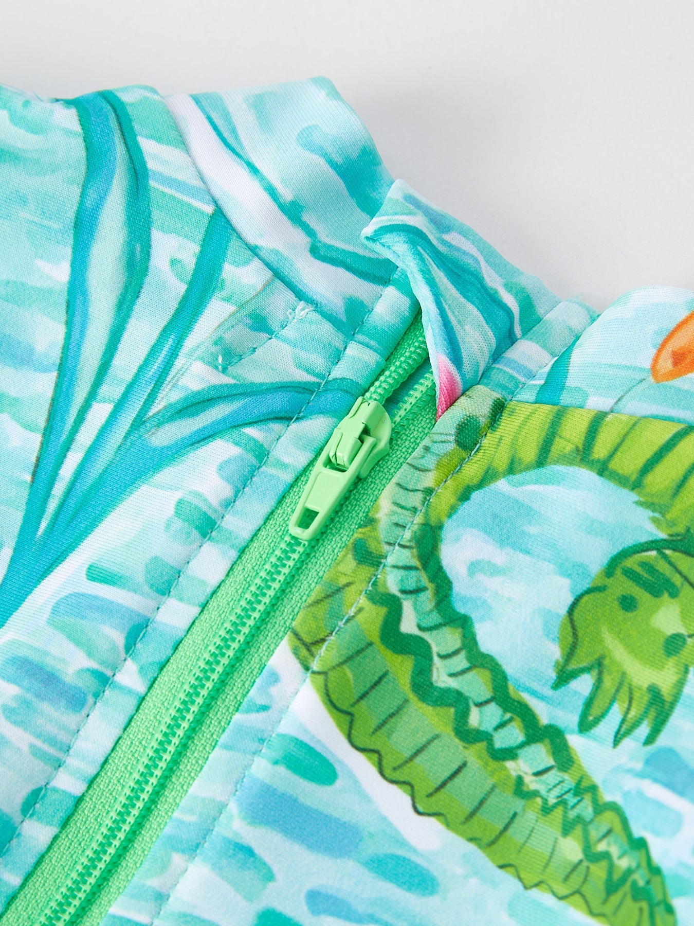 Crocodile Green Girls' Swimsuit