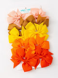 Warm Shades, Bow Hair Clip Set