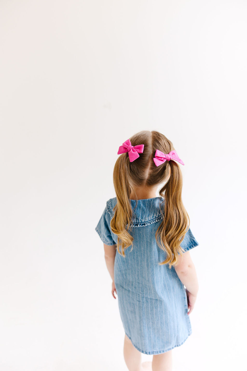 Purple Mini Solid Pinwheel Pigtail Bow Set