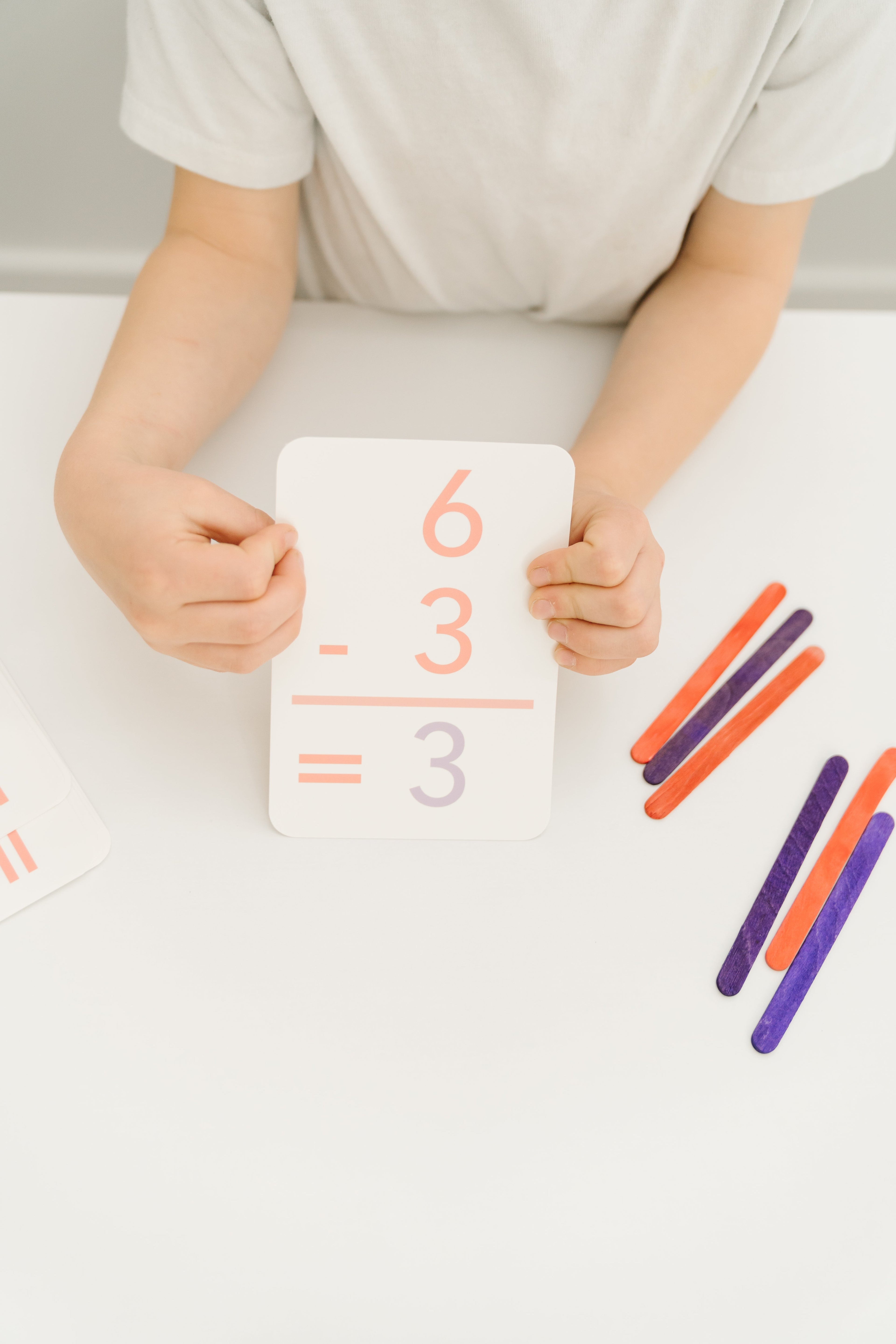 Basic Subtraction Flashcards for Toddlers & Preschoolers