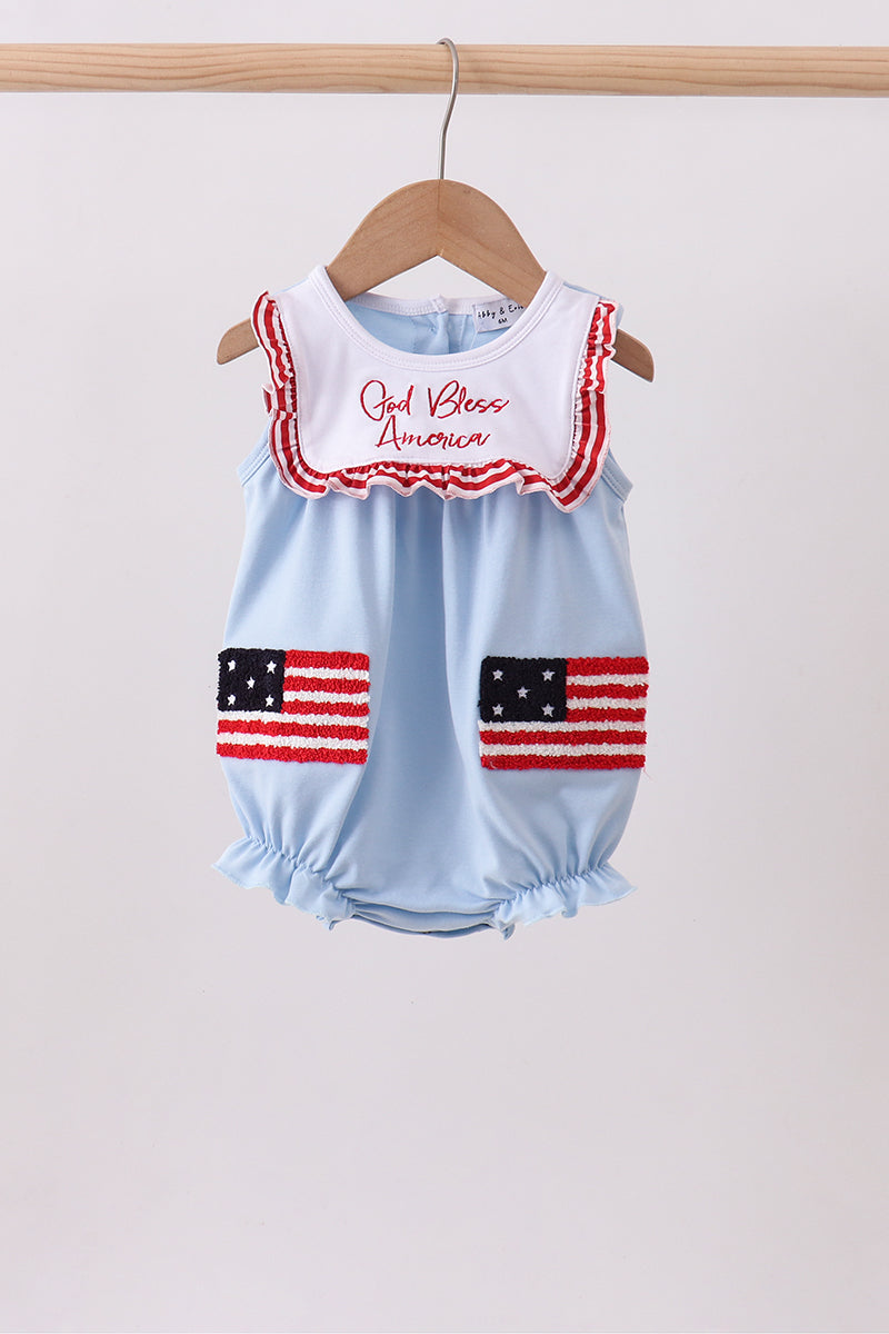 Blue God bless America Bubble