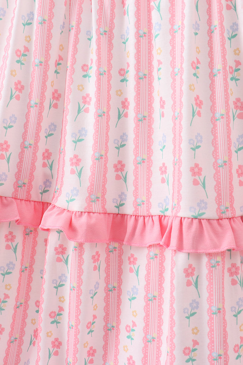 Blush Floral Smocked Dress