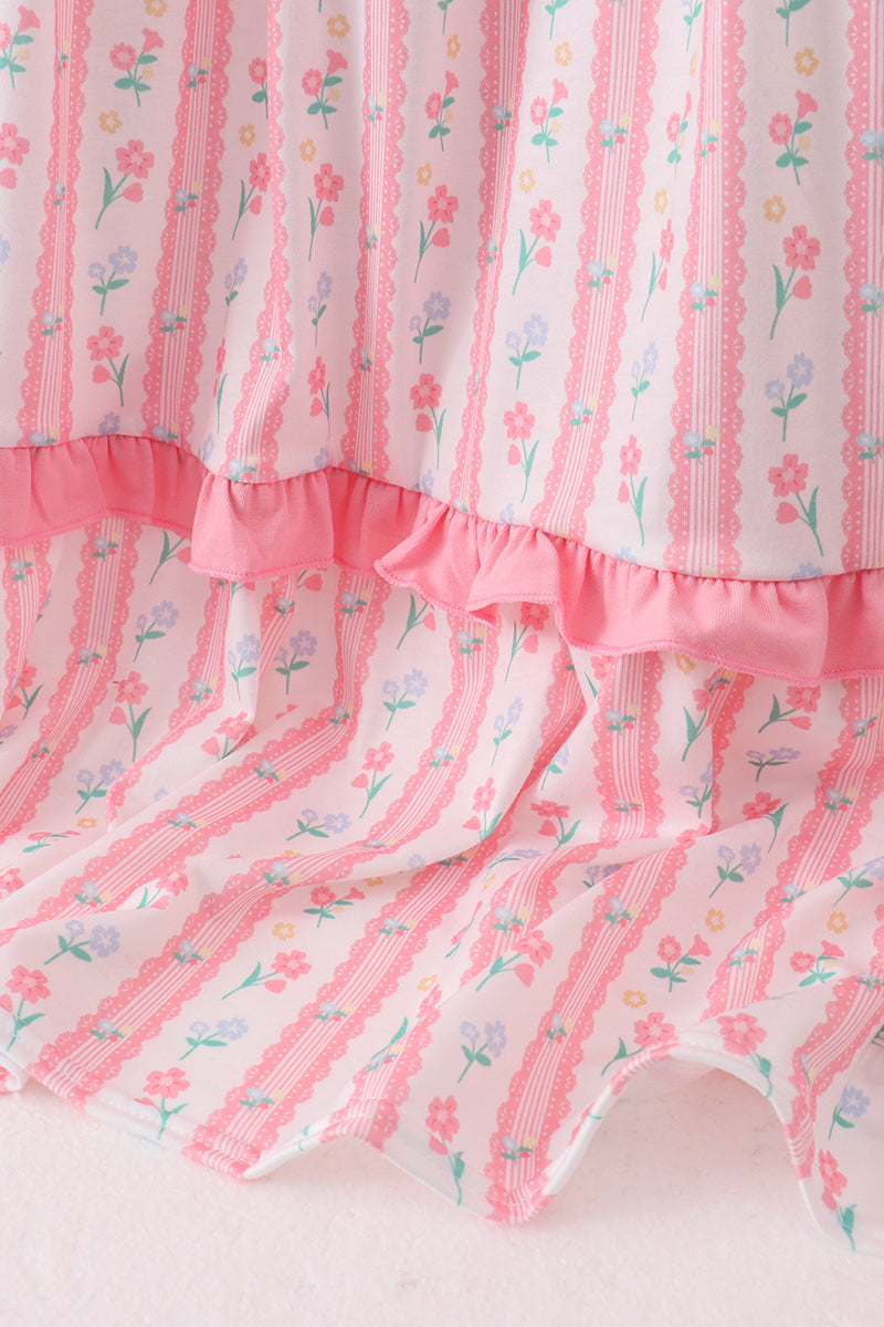Blush Floral Smocked Dress
