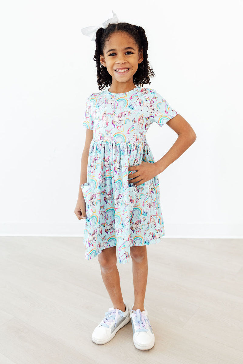 Unicorn Queen Pocket Twirl Dress