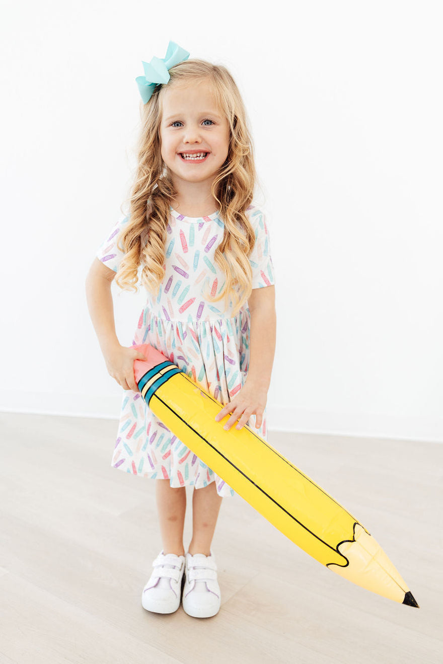 Color Crayons  Pocket Twirl Dress