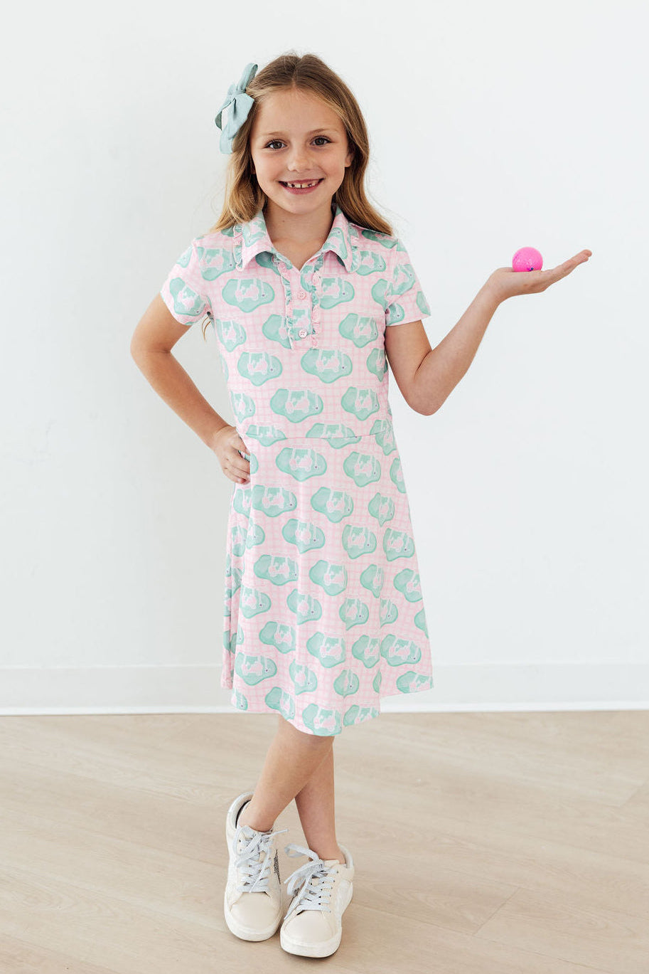 She's on the Green Polo Dress